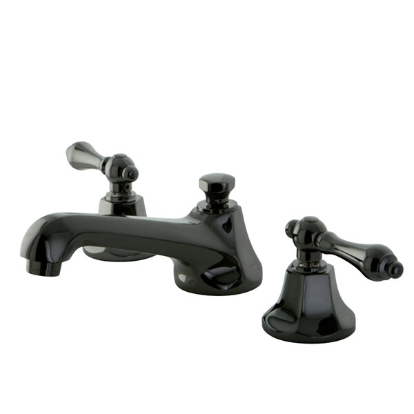 Kingston Brass NS4460AL 8" Widespread Bathroom Faucet, Black Stainless Steel NS4460AL - main